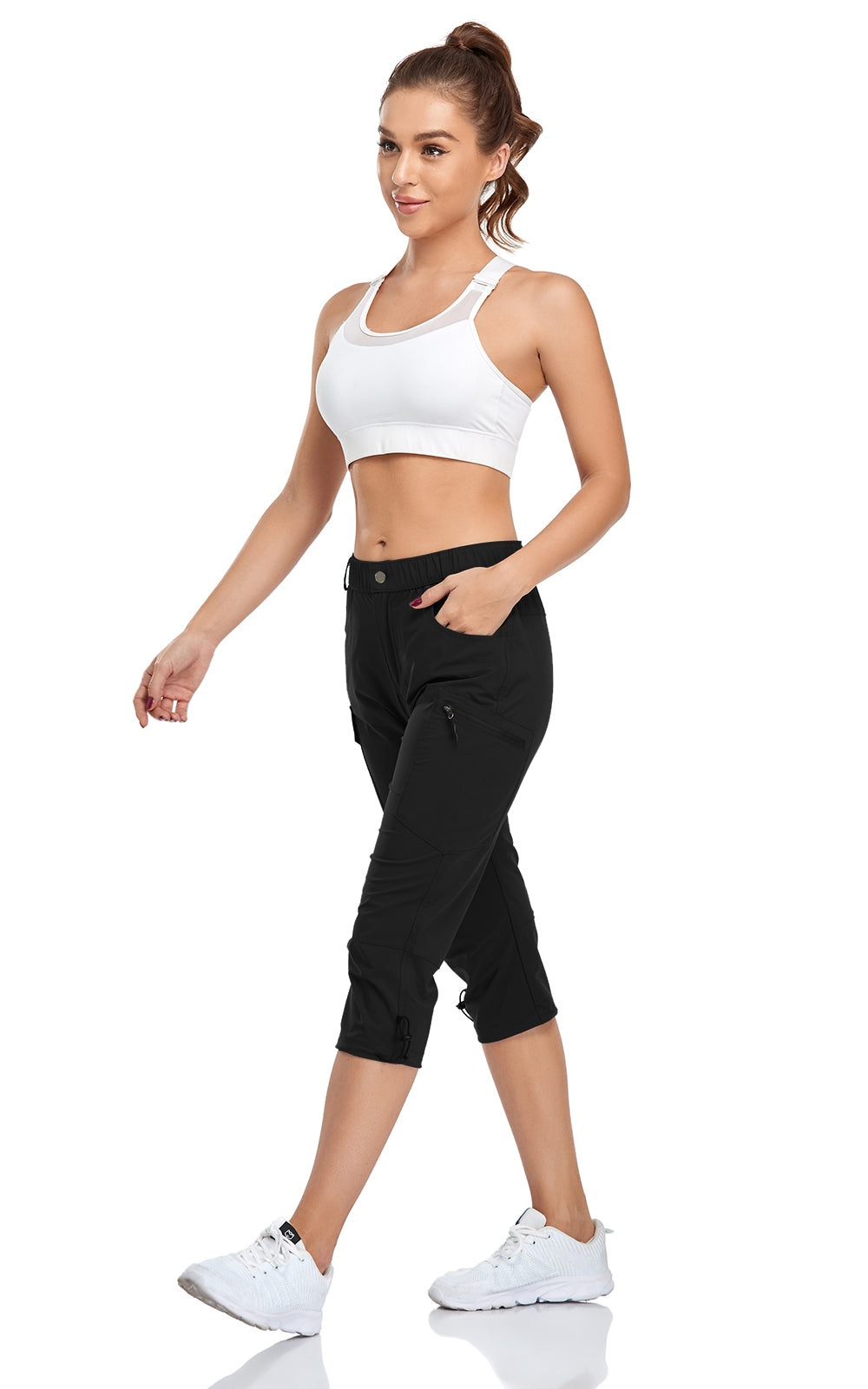 GymBrave Wandelbroek voor Dames Sneldrogend Outdoor Camping Capris GymBrave Wandelbroek voor Dames Sneldrogend Outdoor Camping Capris