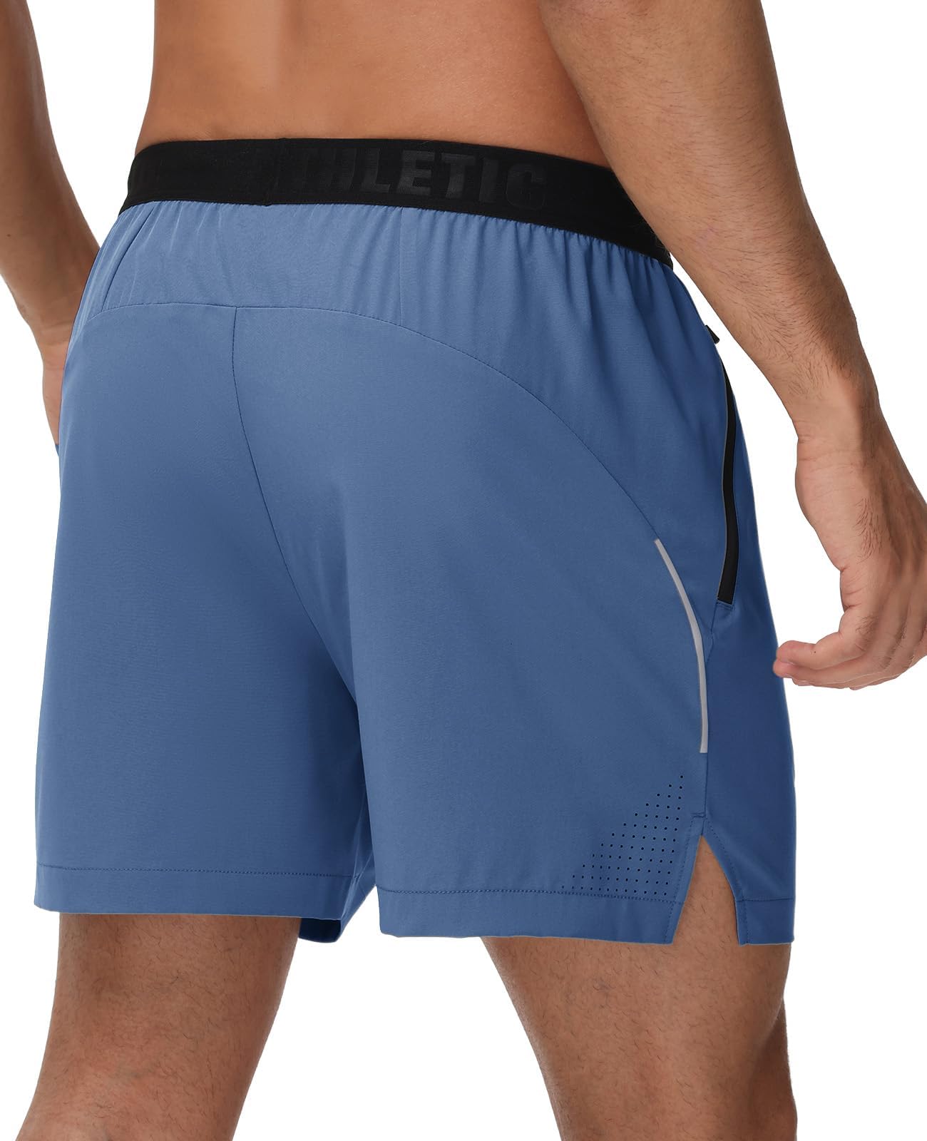 MARQS Men's Football Shorts – Zip Pocket Jogging Gym Shorts – Maroon – S To 2XL – 100% Polyester